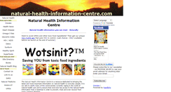 Desktop Screenshot of natural-health-information-centre.com